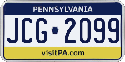 PA license plate JCG2099