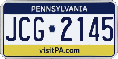 PA license plate JCG2145
