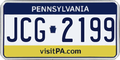 PA license plate JCG2199