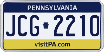 PA license plate JCG2210
