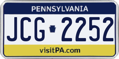 PA license plate JCG2252