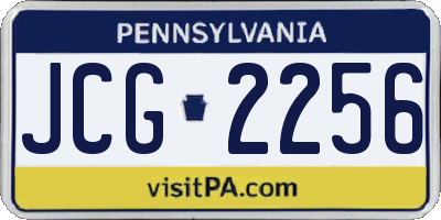 PA license plate JCG2256