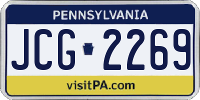PA license plate JCG2269