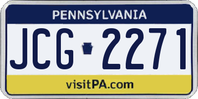 PA license plate JCG2271