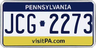 PA license plate JCG2273