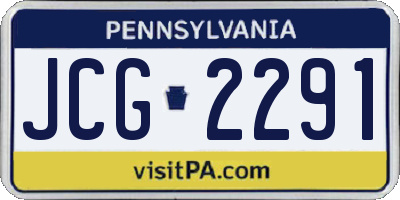 PA license plate JCG2291
