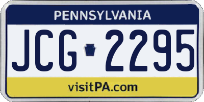 PA license plate JCG2295
