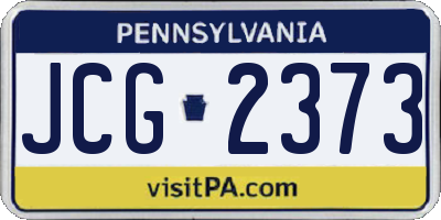 PA license plate JCG2373