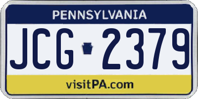 PA license plate JCG2379