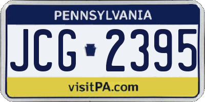 PA license plate JCG2395