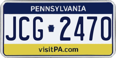 PA license plate JCG2470