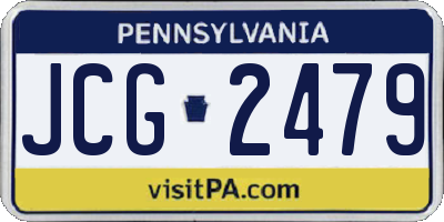 PA license plate JCG2479