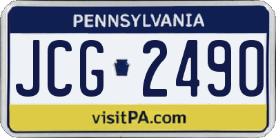 PA license plate JCG2490