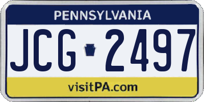 PA license plate JCG2497