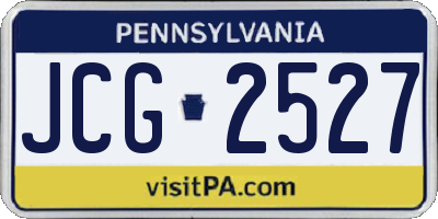 PA license plate JCG2527