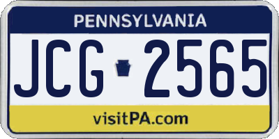 PA license plate JCG2565