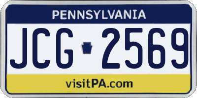 PA license plate JCG2569