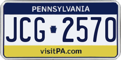 PA license plate JCG2570