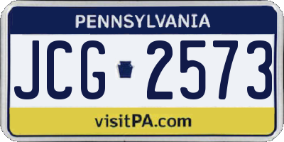 PA license plate JCG2573