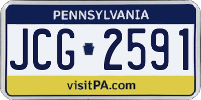 PA license plate JCG2591
