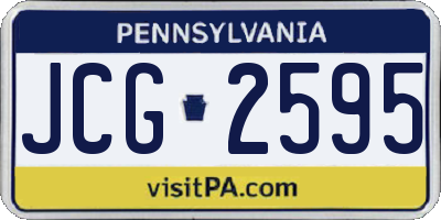 PA license plate JCG2595