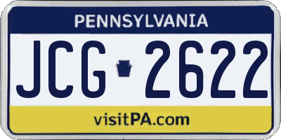 PA license plate JCG2622