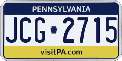 PA license plate JCG2715