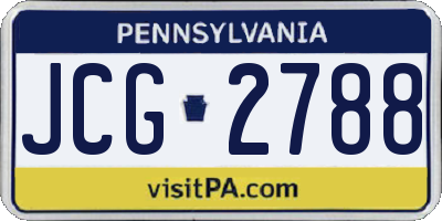 PA license plate JCG2788