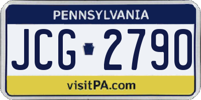 PA license plate JCG2790