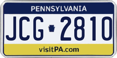 PA license plate JCG2810