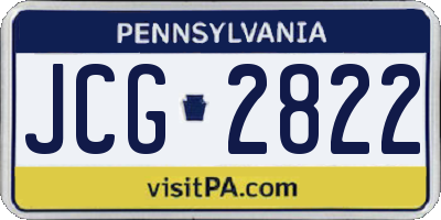PA license plate JCG2822