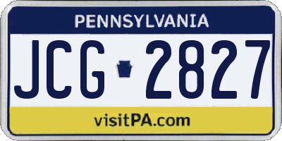 PA license plate JCG2827