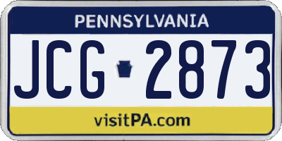 PA license plate JCG2873