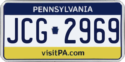 PA license plate JCG2969
