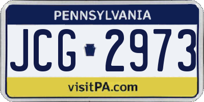 PA license plate JCG2973