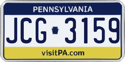 PA license plate JCG3159
