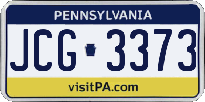 PA license plate JCG3373