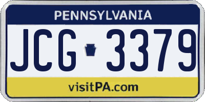 PA license plate JCG3379