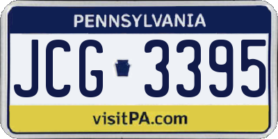 PA license plate JCG3395
