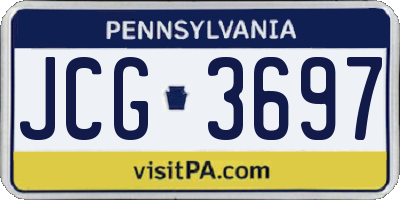 PA license plate JCG3697