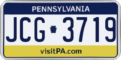 PA license plate JCG3719