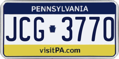 PA license plate JCG3770