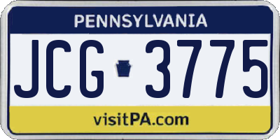 PA license plate JCG3775