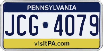 PA license plate JCG4079