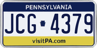 PA license plate JCG4379
