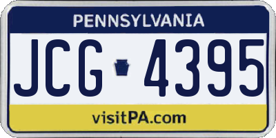 PA license plate JCG4395