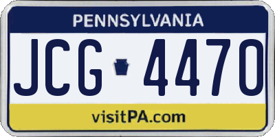 PA license plate JCG4470