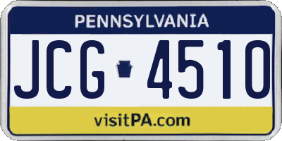 PA license plate JCG4510