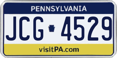 PA license plate JCG4529