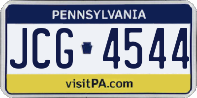 PA license plate JCG4544